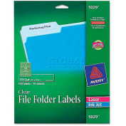 Avery Self-Adhesive Filing Labels, 1/3 Cut, 2/3 x 3-7/16, Clear, 450/Pack
