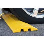 Plastics-R-Unique 21072SBY Yellow Speed Bump with Cable Protection & Hardware - 72" Long
