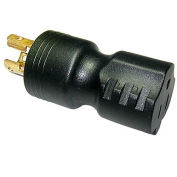 15 to 15-Amp Locking Adapter with NEMA L5-15P to 5-15R, Black
