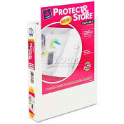Avery Protect & Store View Binder with Round Rings, 5-1/2 x 8-1/2, 1" Capacity, White