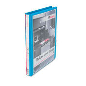 Universal Slant D-Ring View Binder, 3 Rings, 0.5" Cap, 11" x 8.5", Light Blue