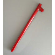 Military Steel Tent Stake, 12"L, Red