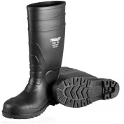 Tingley 31151 Economy PVC Knee Boots, Black, Plain Toe, Cleated Outsole, Size 7