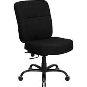 Big & Tall Black Fabric Office Chair with Extra WIDE Seat