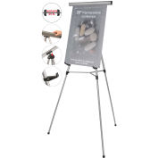 MasterVision 3-Leg Lightweight Telescoping Display Easel, Silver