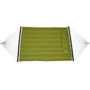 Quilted Poly Outdoor Hammock with Pillow, Sage