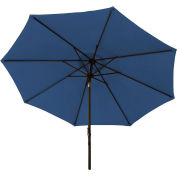 9' Market Polyester Outdoor Umbrella, Denim Blue