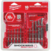 Milwaukee SHOCKWAVE 10Pc. Hex Drill Bit Set, 48-89-4445