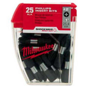 Milwaukee SHOCKWAVE #2 Phillips Insert Bit 1" Contractor Pack (25 Pack), 48-32-4604