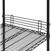 Nexel Ledge for Wire Shelves, Black Epoxy, 18"L x 4"H