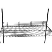 Nexel Ledge for Wire Shelves, Black Epoxy, 72"L x 4"H