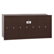 Salsbury 4B+ Vertical Mailbox, 7 Doors, Recessed Mounted, Bronze