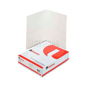 Universal Two-Pocket Portfolio, Embossed Leather Grain Paper, White, 25/Box