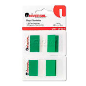Universal Page Flags, Green, 50 Flags/Dispenser, 2 Dispensers/Pack