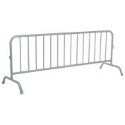Crowd Control Barrier, Gray Powder Coated Steel, 102"L x 40"H