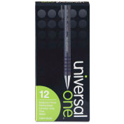 Universal One Comfort Grip Ballpoint Retractable Pen, Black Ink, Fine, Dozen