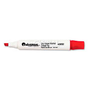 Universal Dry Erase Marker, Chisel Tip, Red, Dozen