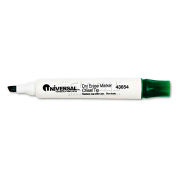 Universal Dry Erase Marker, Chisel Tip, Green, Dozen