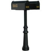 The Hanford Twin Post With Fluted Base & E1 Economy Mailbox