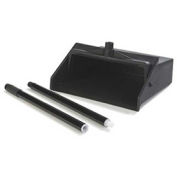 Lobby Dust Pan with 2-Piece Handle, Black