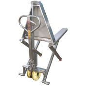 Wesco® Stainless Steel Manual High-Lift Skid Truck, 27x46, 2200 Lb.
