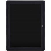 Ghent® 1 Door Ovation Letter Board, Black w/Black Frame, 24-1/8"w x 33-3/4"H