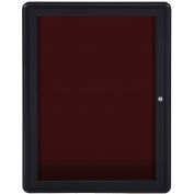 Ghent® 1 Door Ovation Letter Board, Burgundy w/Black Frame, 24-1/8"w x 33-3/4"H