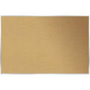 Ghent® Natural Cork Bulletin Board, Aluminum Frame, 120-1/2"W x 48-1/2"H