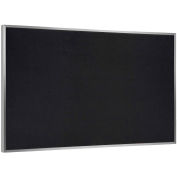 Ghent® Recycled Rubber Bulletin Board, Aluminum Trim, 72-1/2"W x 48-1/2"H, Black