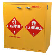 Jumbo Stacking Flammable Cabinet, Self-Closing, 24 Gallon, 30"W x 18-1/2"D x 32-1/2"H