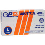 Ammex® GPX3 Industrial Grade Vinyl Gloves, 3 Mil, Powder-Free, Small, Clear, 100/Box - Pkg Qty 10