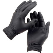 Ammex ABNPF Textured Medical/Exam Nitrile Gloves, Powder-Free, Black, XL, 100/Box