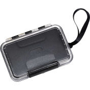 Type 200 Extra Small Outdoor Waterproof Case, 1-1/4"L x 4-1/4"W x 6H, Black/Clear