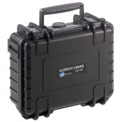 Type 500 Small Outdoor Waterproof Case, 8-3/4"L x 7"W x 3-1/2H, Black