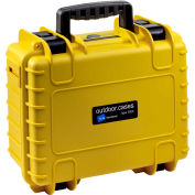 Medium Outdoor Waterproof Case W/ Reconfigurable Padded Divider Insert, 14-1/4"L x11-3/4"W,Yellow