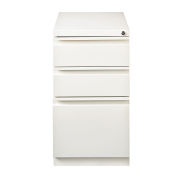 Hirsh Industries 20" Deep Box/Box/File Mobile Pedestal, White, 19353