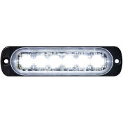 Buyers 8891901 LED Rectangular Clear Low Profile Strobe Light 12V, 6 LEDs