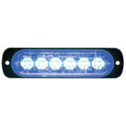 Buyers 8891904 LED Rectangular Blue Low Profile Strobe Light 12V, 6 LEDs