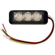 Buyers 8891120 LED Rectangular Amber Strobe Light 12-24VDC, 3 LEDs