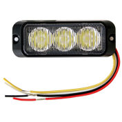Buyers 8891121 LED Rectangular Clear Strobe Light 12-24VDC, 3 LEDs