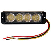 Buyers 8891130 LED Rectangular Amber Strobe Light 12-24V, 4 LEDs