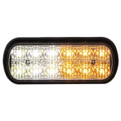 Buyers 8891602 LED Rectangular Amber/Clear Strobe Light 10-30VDC, 12 LEDs