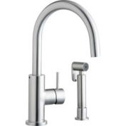 Elkay Allure Kitchen Faucet with Side Spray, Satin Stainless Steel, Single Lever Handle, LK7922SSS