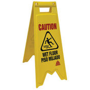 O-Cedar Commercial Floor Safety Sign Bilingual 2 Sided 6/Case - 96991 - Pkg Qty 6