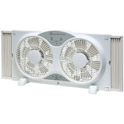 Comfort Zone® CZ310R Reversible Twin Window Fan 9" with Remote Control