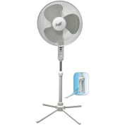 Comfort Zone® CZST161BTE Oscillating Pedestal Fan White 3 Speed 16"
