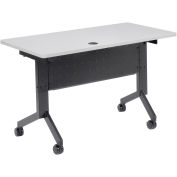 Flip-Top Training Table, 48" x 24", Gray