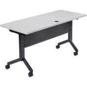 Flip-Top Training Table, 60" x 24", Gray