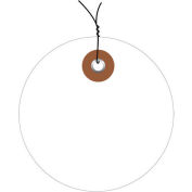2" Diameter Pre-Wired Plastic Circle Tags, White, 100 Pack