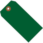 6-1/4"x3-1/8" Plastic Shipping Tag, Green, 100 Pack